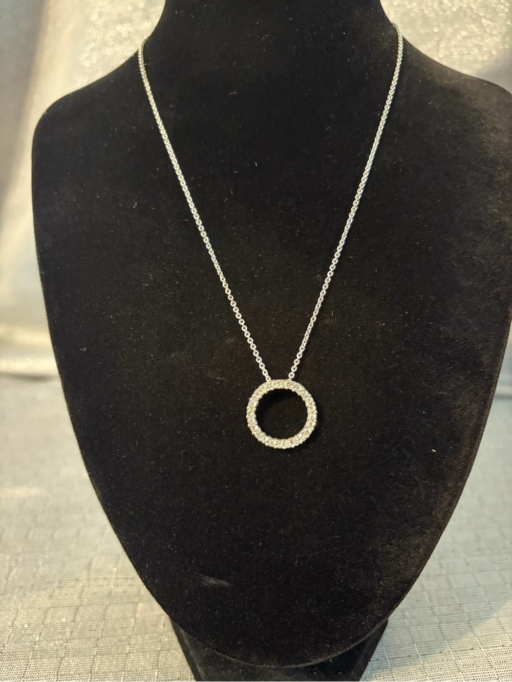 Avon Crystal Circle Pendant Necklace - Women Jewelry